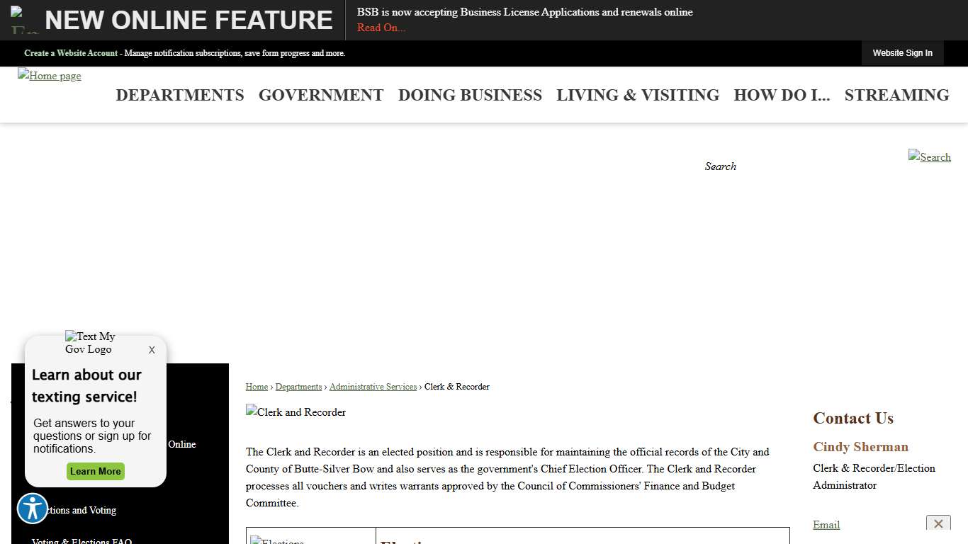 Clerk & Recorder | City and County of Butte-Silver Bow, MT